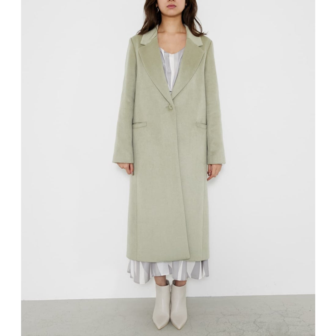 rienda ウールMIXチェスターコート L/GRN1 -ファッション通販 FASHION