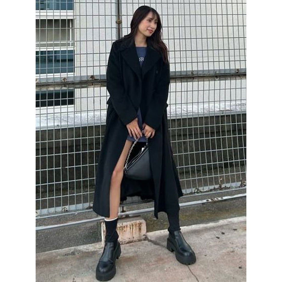rienda ＃シンデレララインコート BLK -ファッション通販 FASHION WALKER