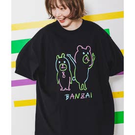 スカラー ScoLar カラフルなクマのBANZAI×漫才プリントTシャツ