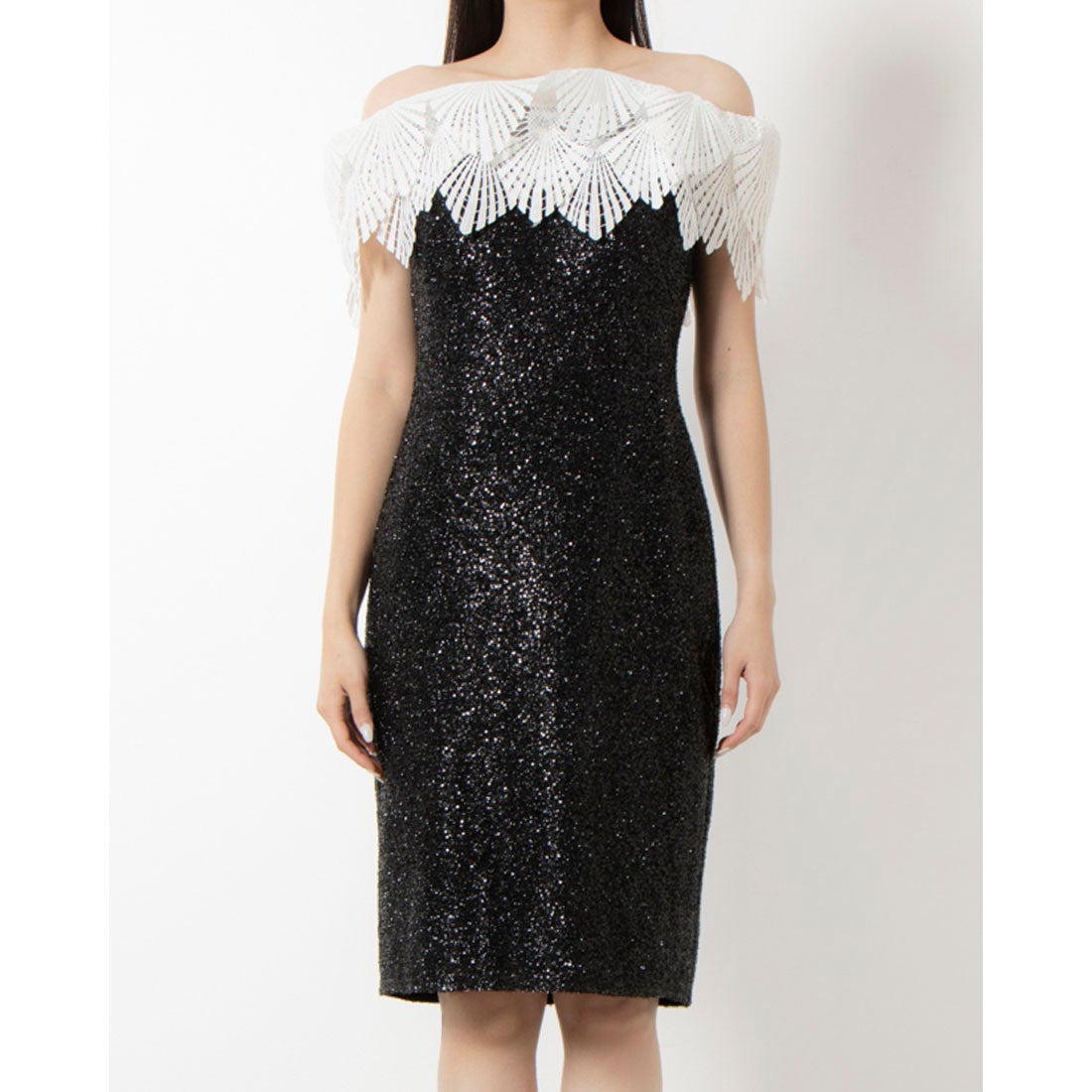 タダシショージ TADASHI SHOJI 鍵編みレースオフショルダー