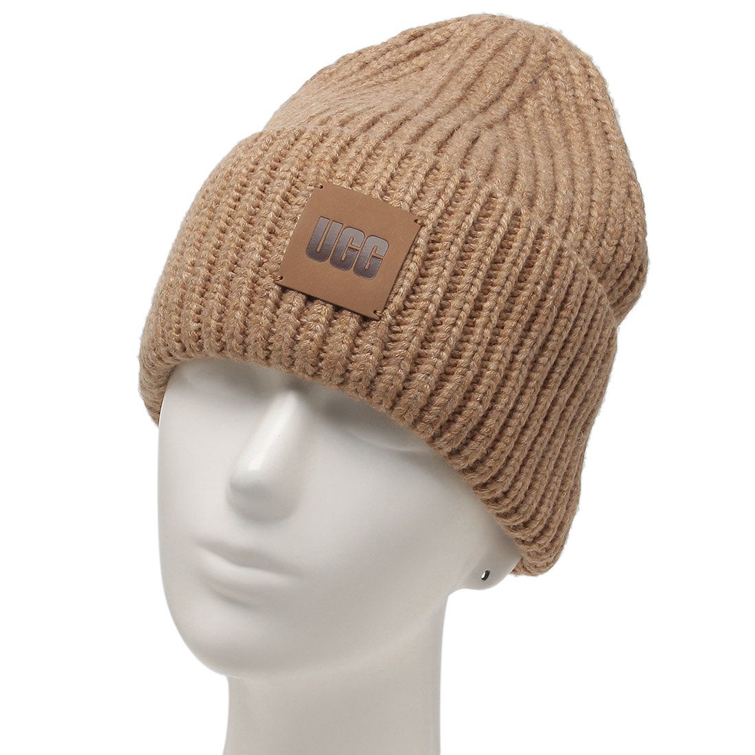 アグ UGG 帽子 チャンキーリブビーニー ベージュ メンズ レディース