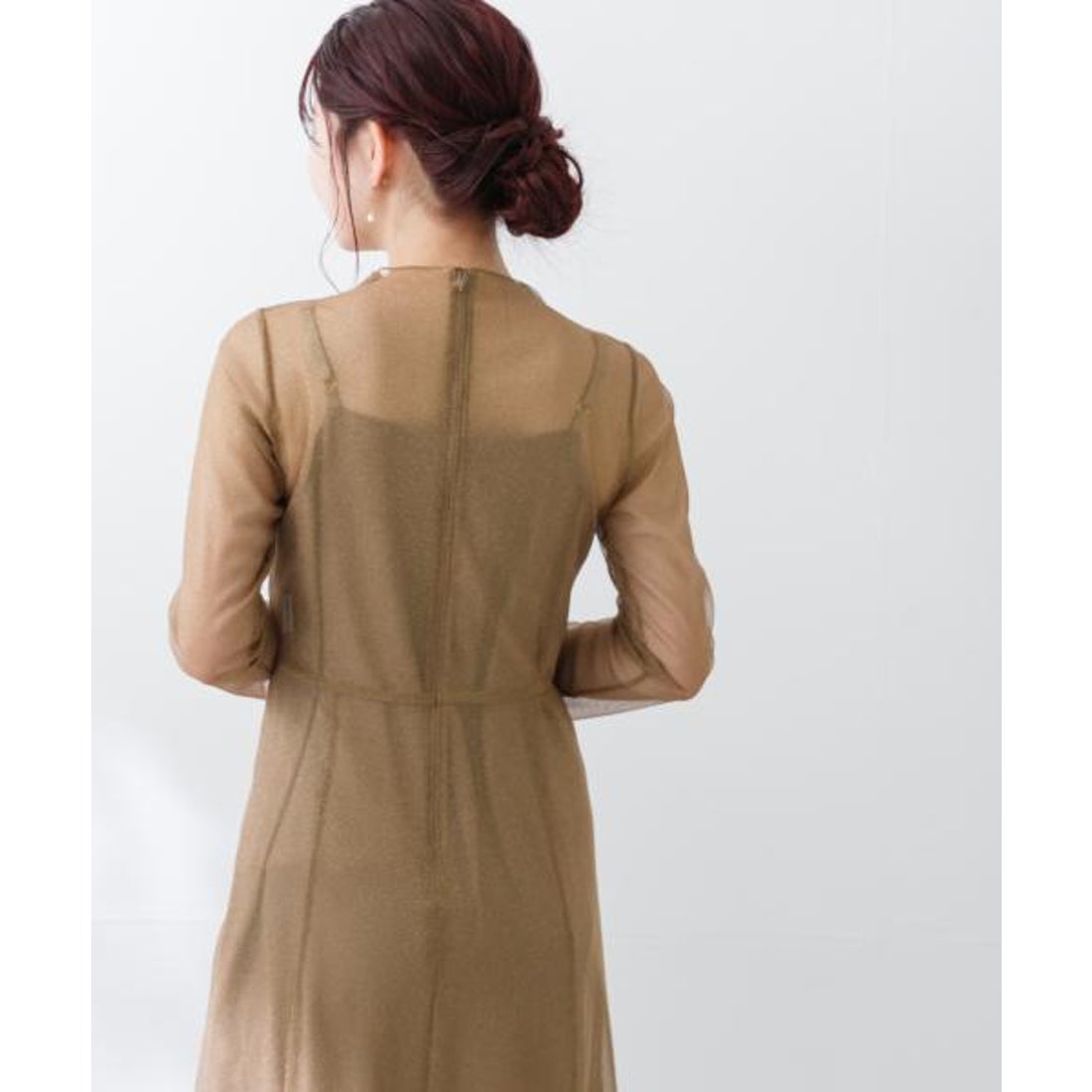 kaene ラメチュールメロウワンピース ゴールド kaene公式オンライン