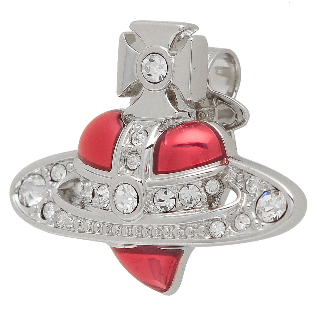 Vivienne Westwood ナノハート ピアス レッド ヴィヴィアンウエスト