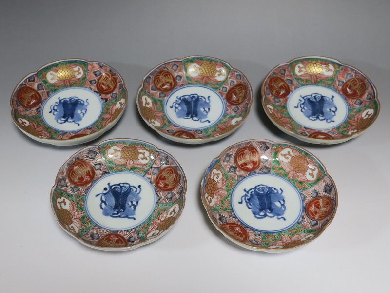 古伊万里 菊形平鉢 MA780 古伊万里菊形平鉢MA780