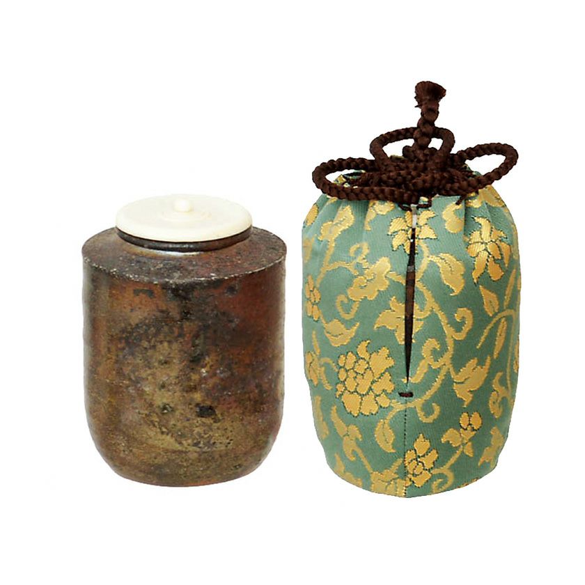 草山作 肩衝茶入れ