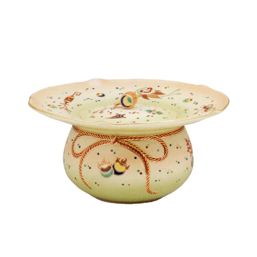 茶道具 水指（水差・みずさし） 京焼 色絵 宝尽し 砂金袋 水指 中村 秋