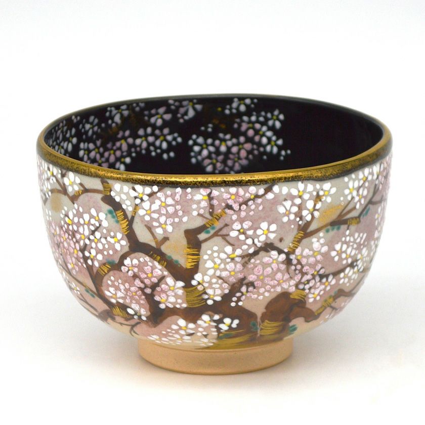 茶道具 抹茶茶碗（まっちゃちゃわん） 茶碗 乾山 内黒 醍醐桜 壱休窯