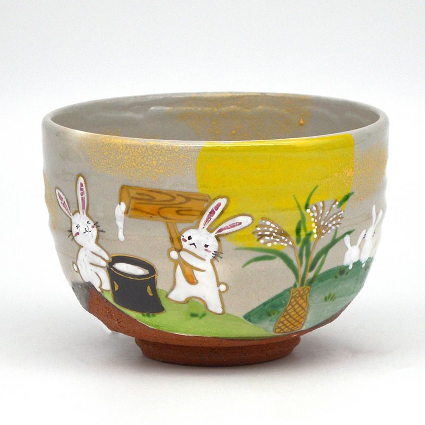 小茶碗・月うさぎ(抹茶碗)|食器通販の陶磁庵 【新品】抹茶碗 月