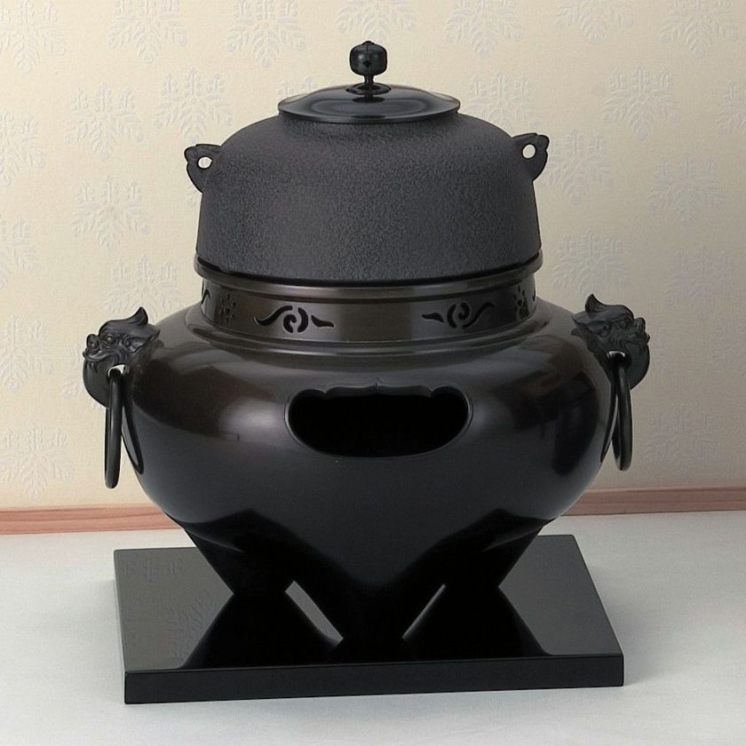 鈴*木様 煎茶道具 炉 鬼面地小爐 一方堂造 鈴*木様 煎茶道具 炉 鬼面地