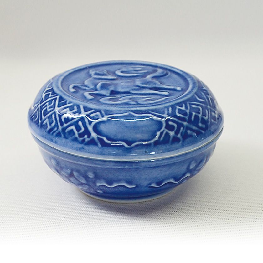 茶道具 香合（こうごう） 交趾香合 馬 手塚 祥堂 干支 午（うま、馬）