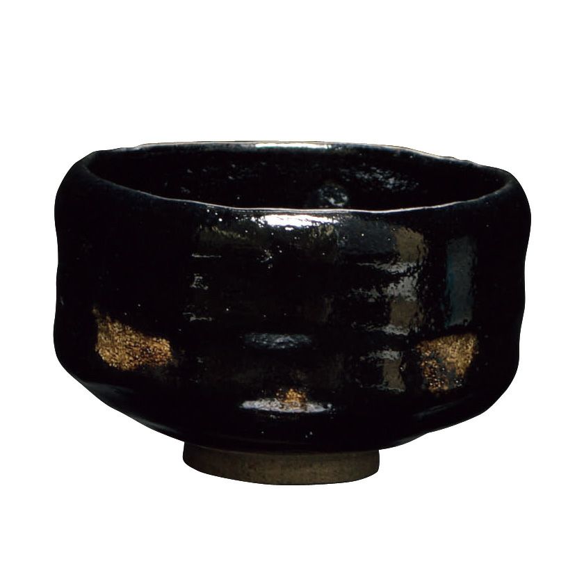 茶道具 楽茶碗（らくちゃわん） 茶碗 黒楽 銘「好日」 良實（りょうじ
