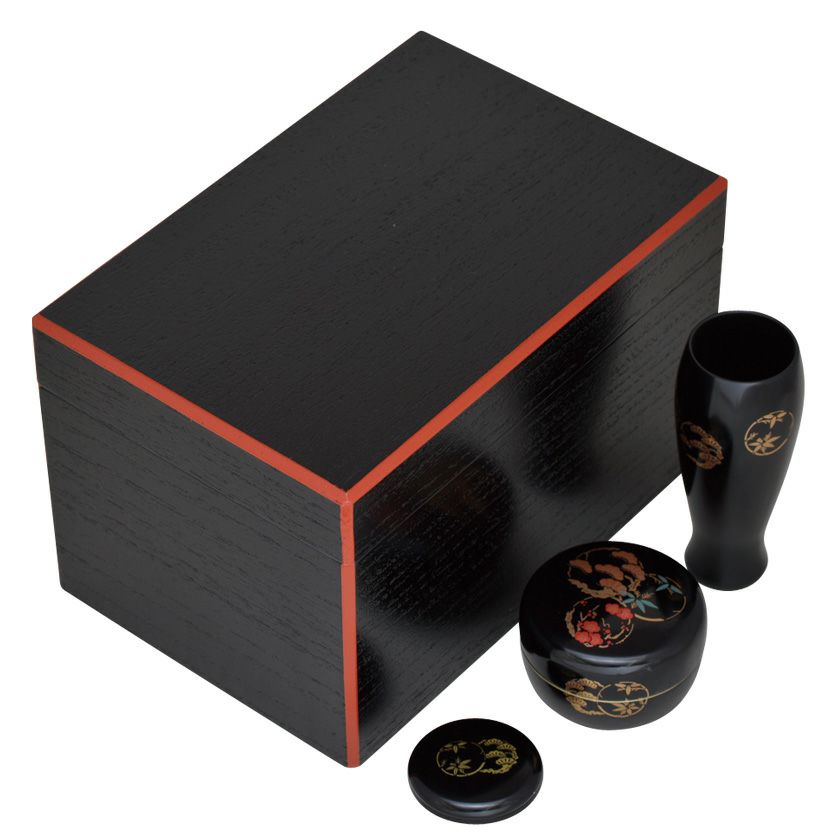 楽天市場】【茶器/茶道具 茶箱】 利休茶箱 本漆手塗り 朱蒟醤（キンマ