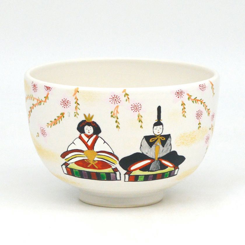 茶道具 抹茶茶碗（まっちゃちゃわん） 茶碗 白釉 桃花雛 山岡 善高 雛