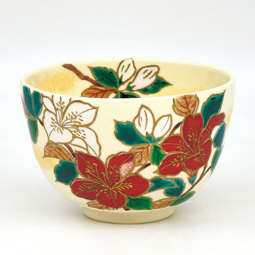 茶道具 抹茶茶碗（まっちゃちゃわん） 茶碗 仁清 つつじ 水出 宋絢