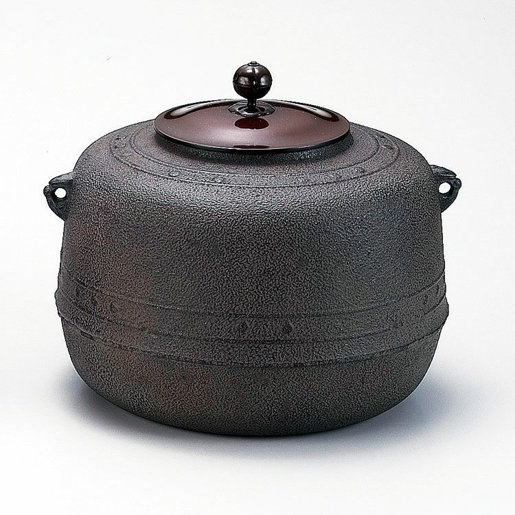茶道具 炉釜（ろがま） 炉釜 万代屋 (もずや) 利休好写 (