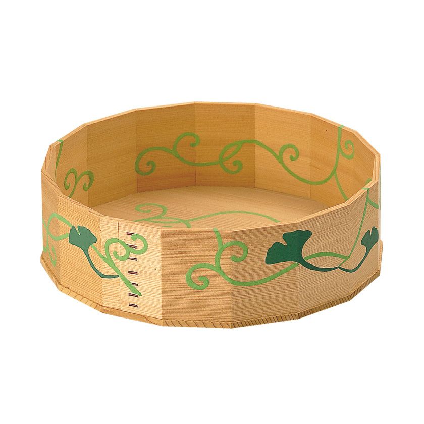 ☆美品☆茶道具 玄々斎好写 杉折曲 松唐草絵炭斗 杉折曲 十六角 紙箱