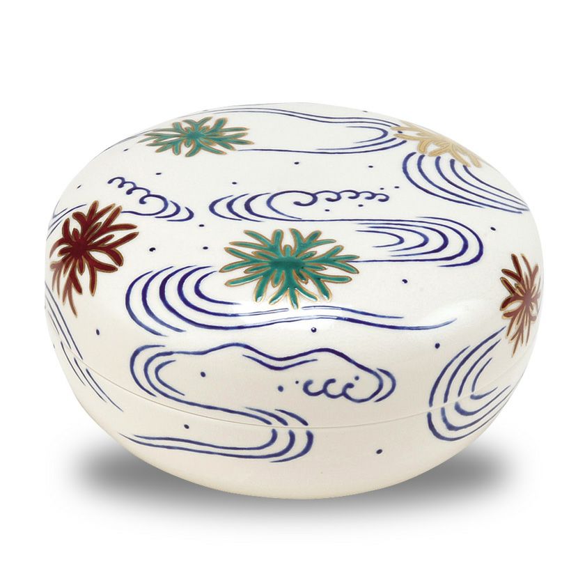 茶道具 菓子器 食籠 (じきろう) 仁清 海松波 燦光窯 (さんこうが