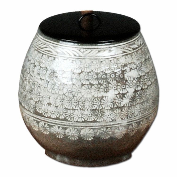 茶道具 水指（水差・みずさし） 水指 三島 芋頭 一重口 中村与平作