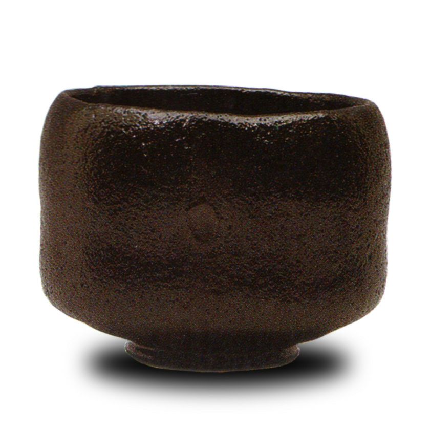 佐々木昭楽 飴楽 楽茶碗 楽焼 鶴の絵 共箱 共布 茶碗 茶道具 抹茶碗