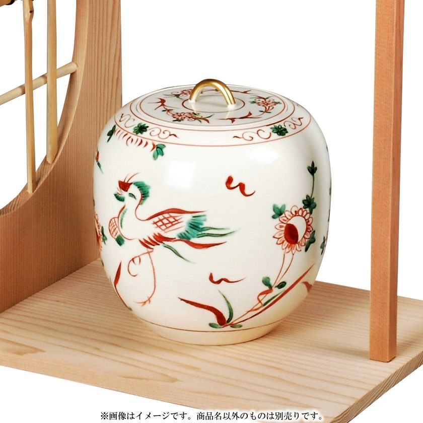 茶道具 水指（水差・みずさし） 水指 赤絵 丸 御室窯 | 千年の香り 千紀園