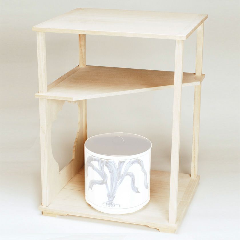 茶道具 棚 仙翁棚 渡辺可映作 木箱入り 黄袋付