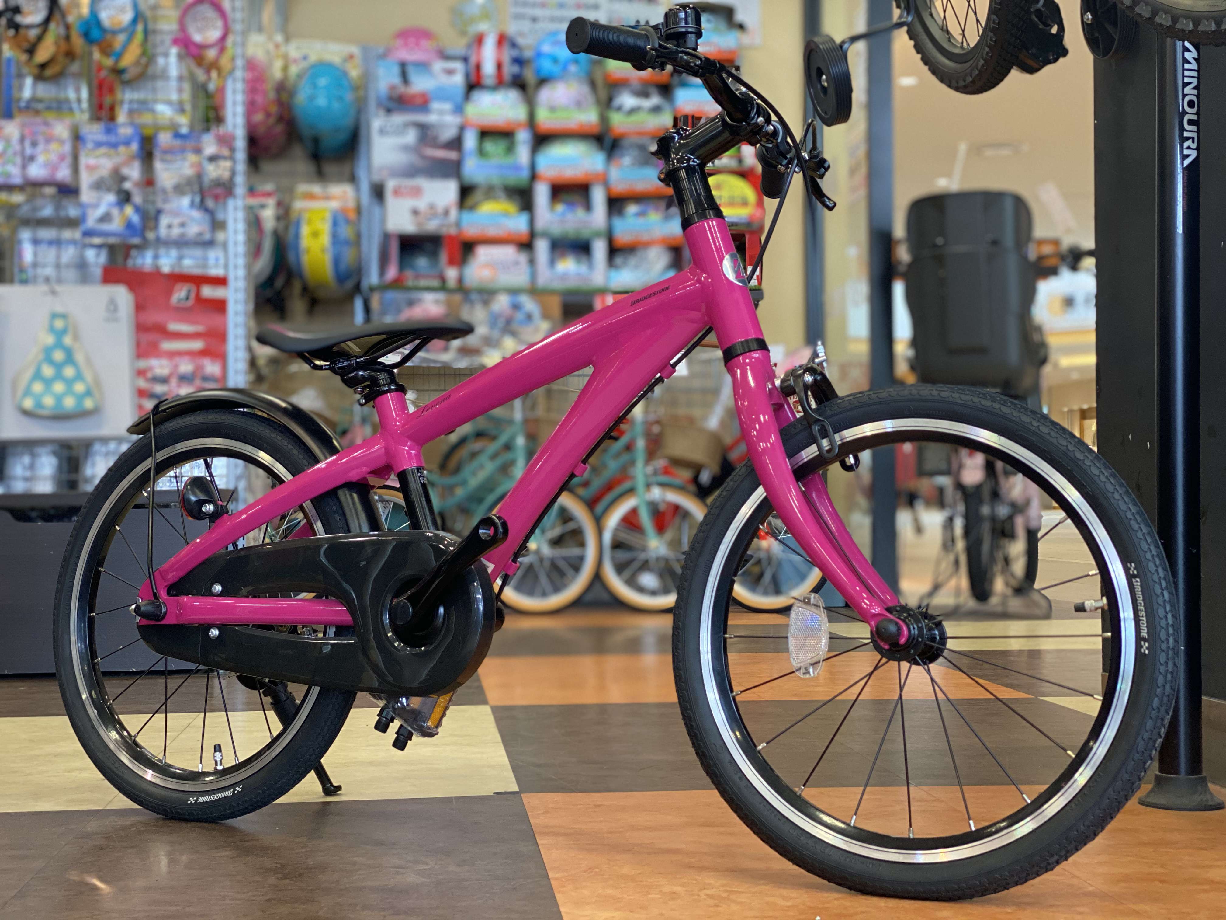 カスタマイズ済み】子供用自転車 ブリヂストン レベナ 18インチ ピンク