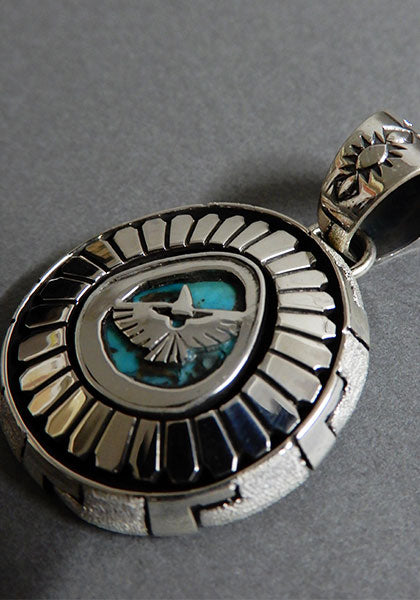 平*＊様 インディアンジュエリー ターコイズ ナバホ ペンダント H