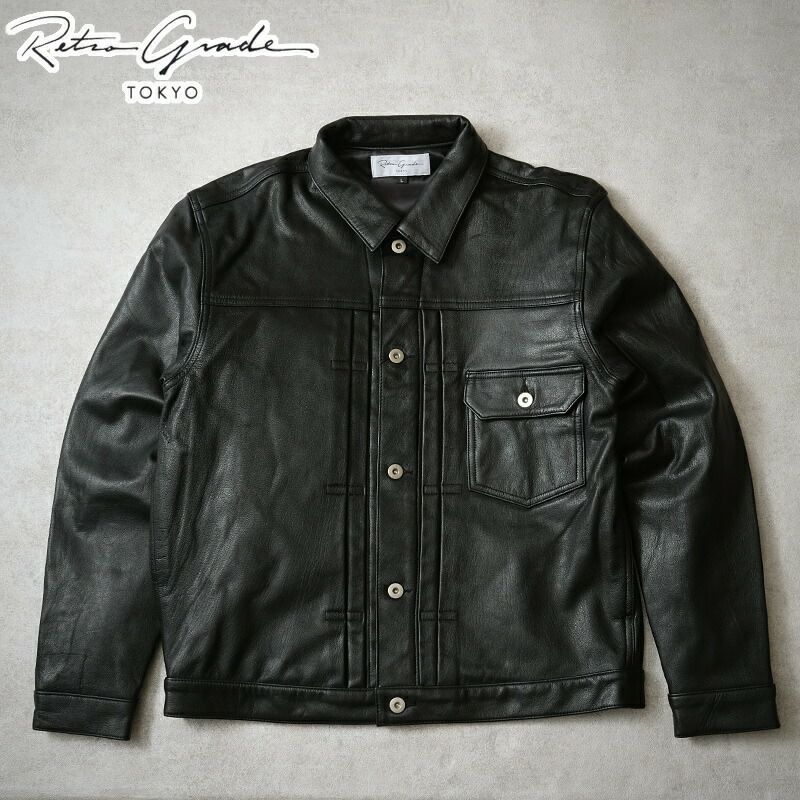 ほぼ新品】レトログレード東京 革ジャン シープレザー ブラック