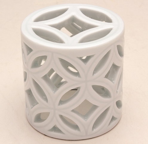 通販販売【茶道具】 蓋置 平戸白磁 七宝透 *13代 横石嘉助* 茶道道具