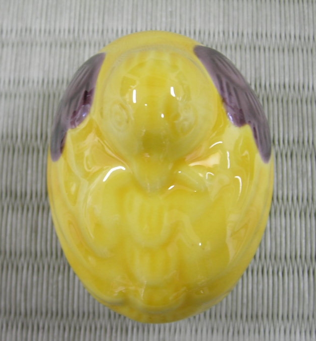 通販販売【茶道具】 形物香合 交趾 花喰鳥 *手塚祥堂* 番付*東・前頭