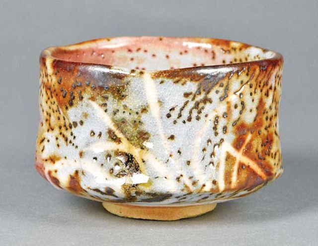 茶道具】 茶碗 鼠志野 *穴窯作品* *加藤健*