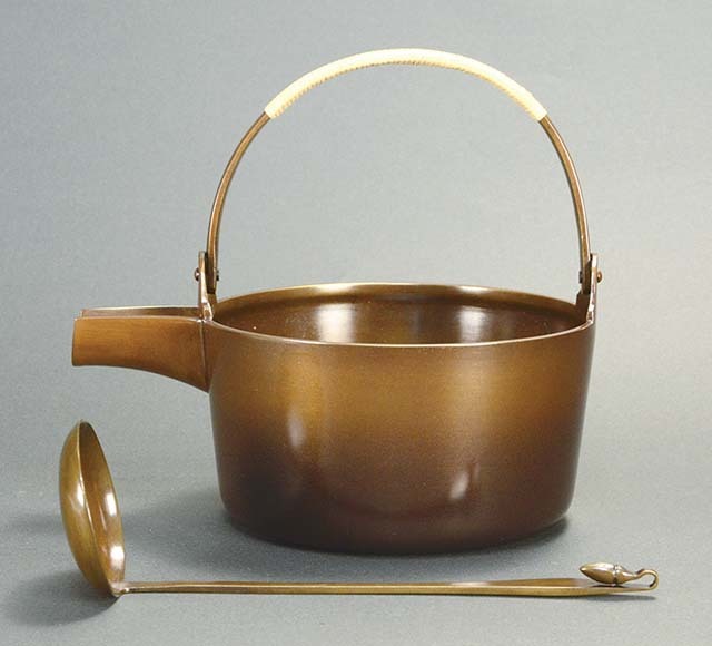 品格のある喜龍堂造㐂龍堂紫銅宣徳瓶掛火鉢金紫銅唐金茶道具