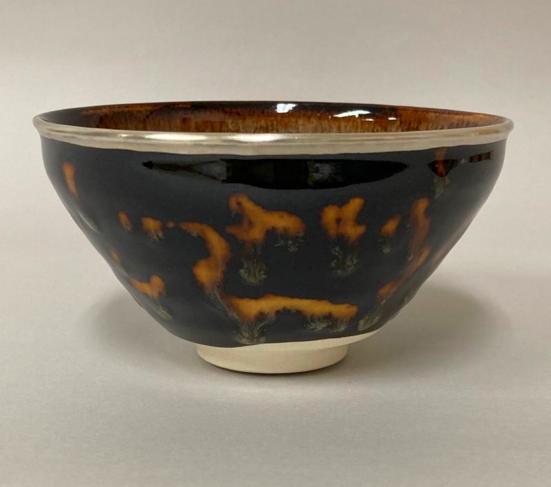 通販販売【茶道具】 茶碗 玳皮盞天目 梅花文 *桶谷定一* たいひさん