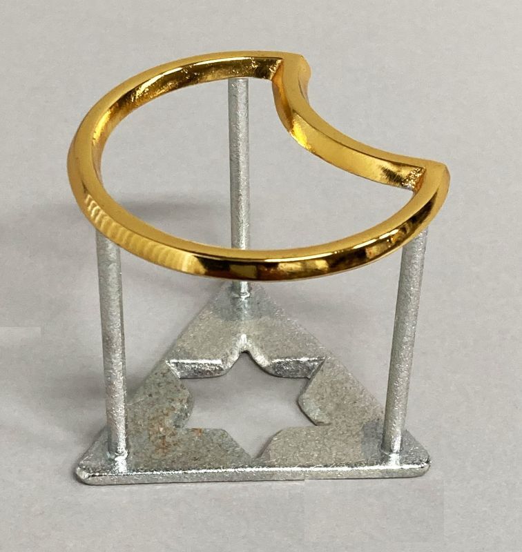 茶道具】唐銅 月に星 蓋置 *クリスマス*五星*七曜*