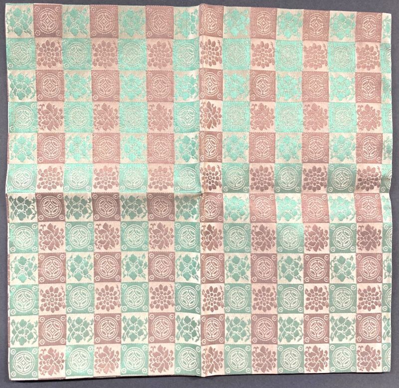 茶道具】遠州緞子 出帛紗 （緑） *土田友湖* 出袱紗*出服紗*