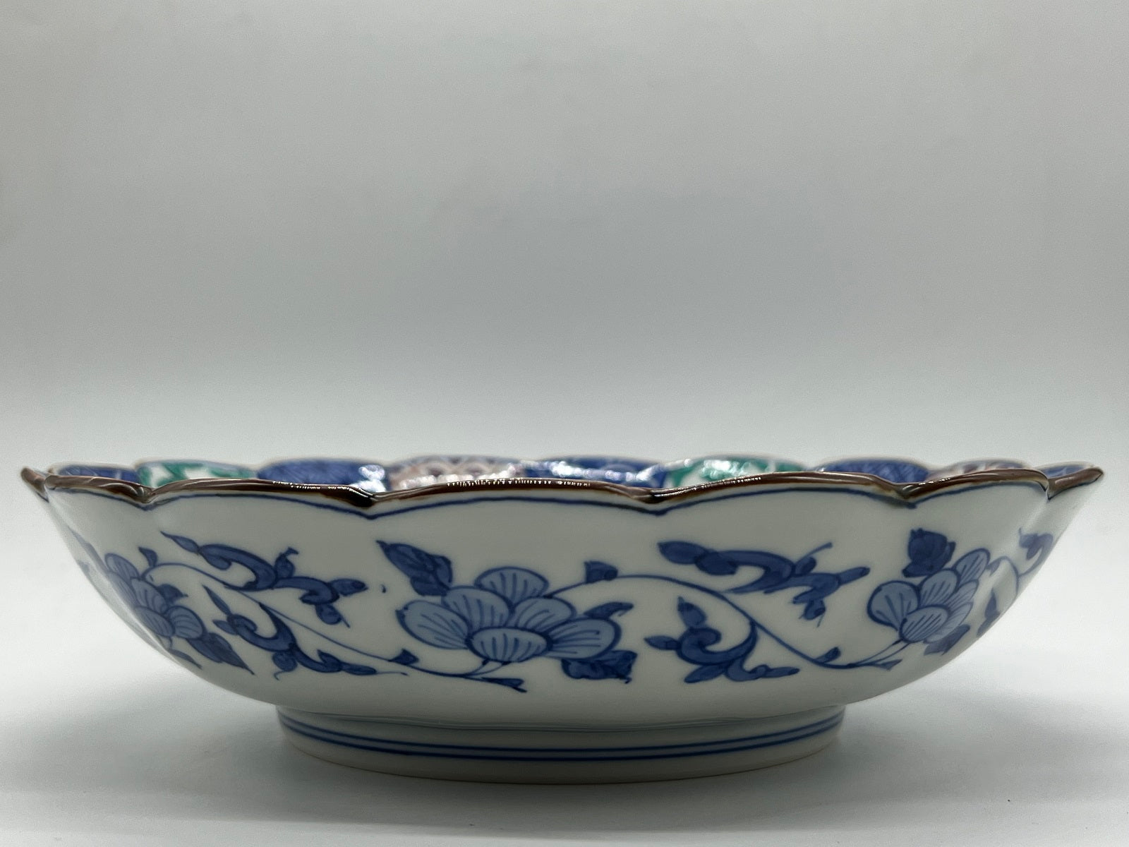 未使用保管✨京焼 清水焼 高野 昭阿弥 青華祥瑞 7号 菓子鉢 箱入✨鉢