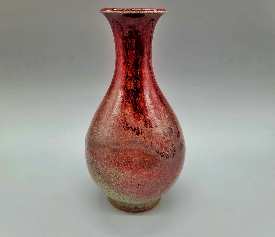 会津本郷焼 宗像利訓 朱彩花瓶 – SEIKADO
