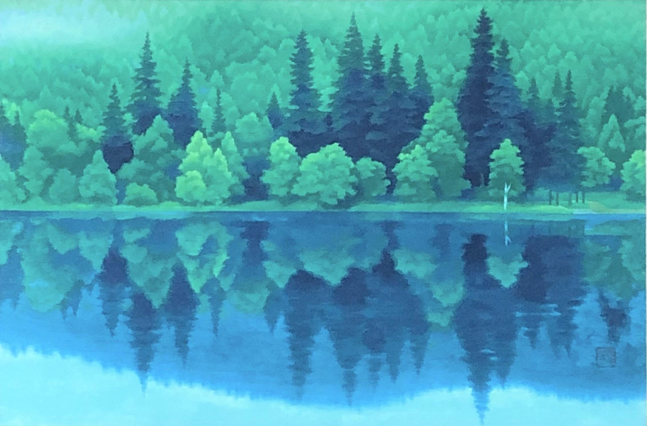 東山魁夷 霧の山峡 1989年制作 東山魁夷 霧の山峡 1989