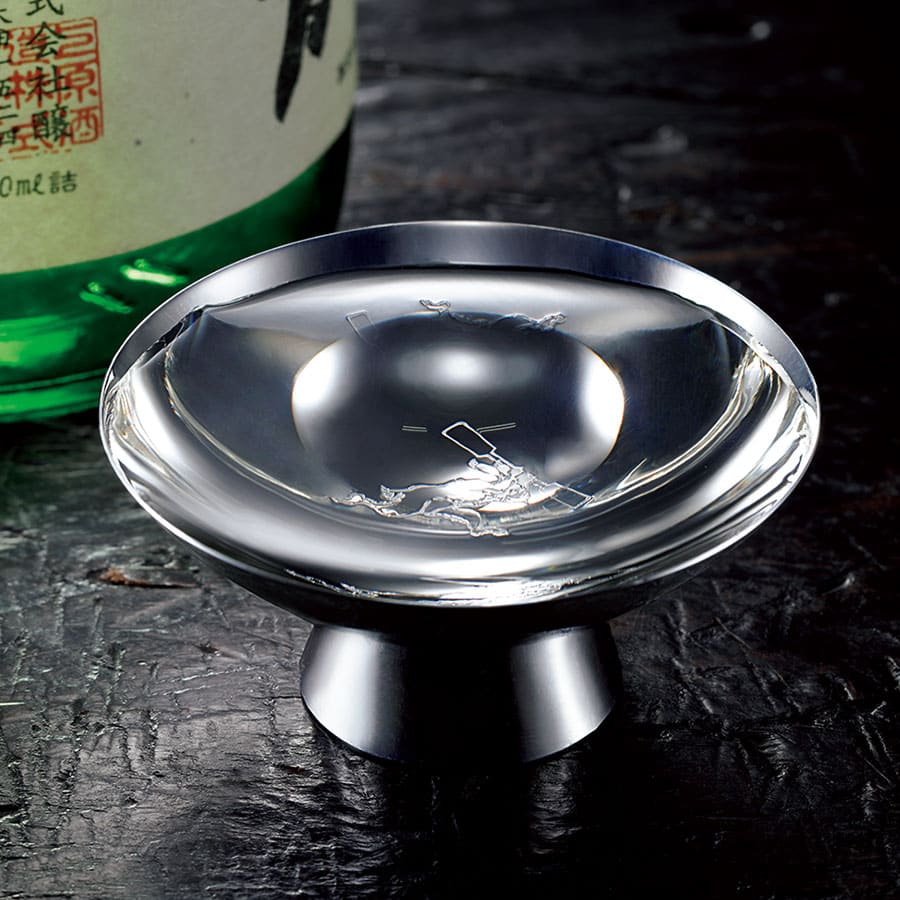 純銀 銀製品の盃 銀食器 松竹梅 銀製 グラス silver盃 シルバー杯 ぐい呑み