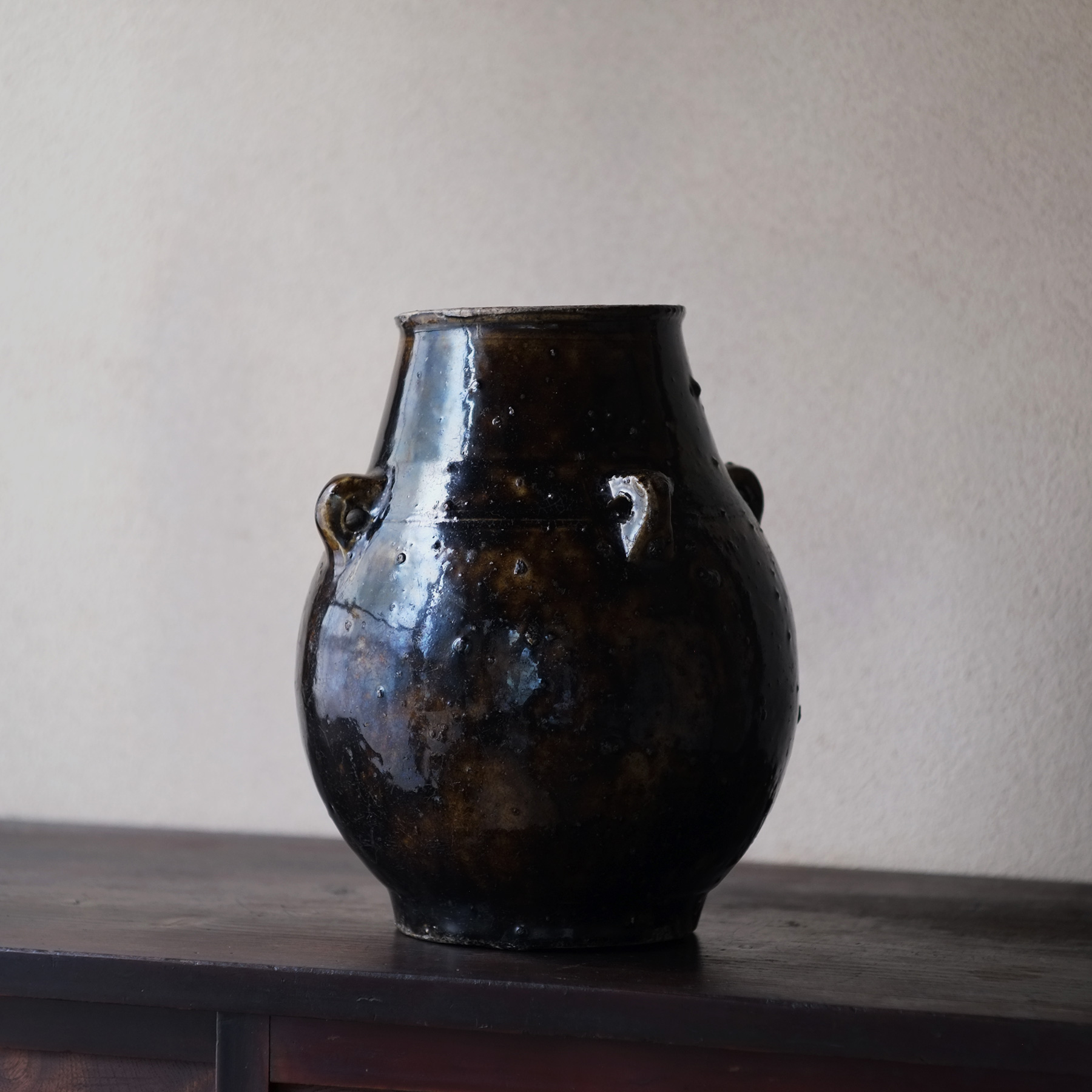 古美術黒釉小壷XG-591