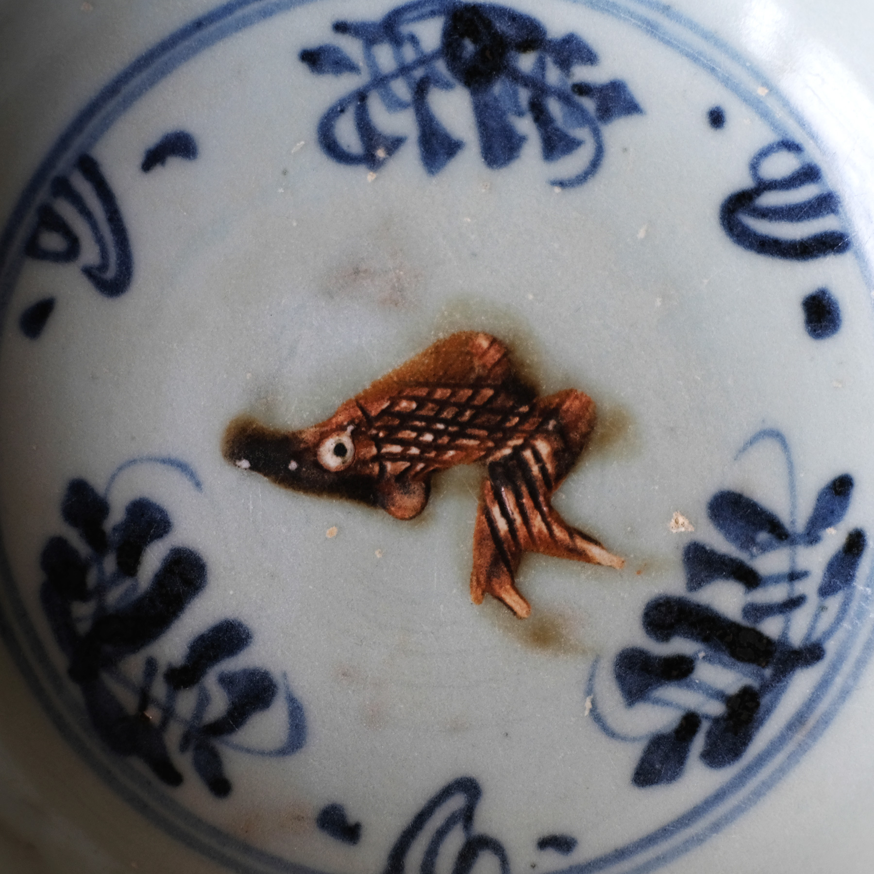 明朝 青花魚藻文皿 | 骨董と詩学 Antique & Poetics | 蛇韻律