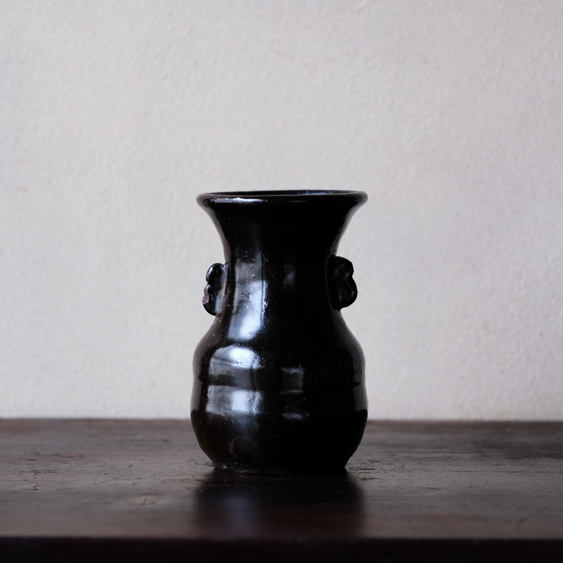 薩摩焼 苗代川 唐草浮出紋 大鉢 黒薩摩 時代物 盆栽 植木鉢 琉球 能野