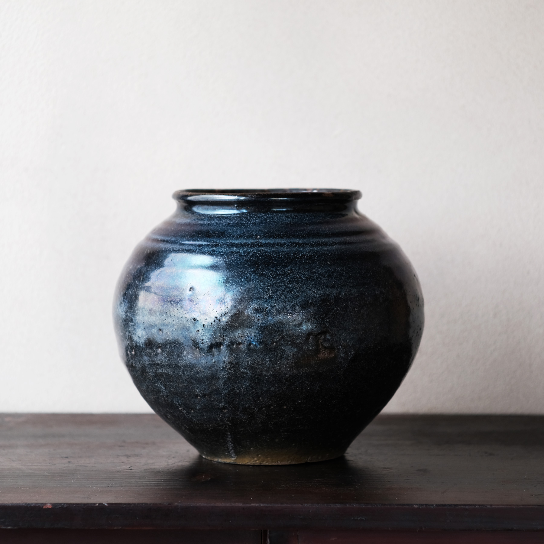 李氏朝鮮 会寧 海鼠釉丸壺 | 骨董と詩学 Antique & Poetics | 蛇韻律