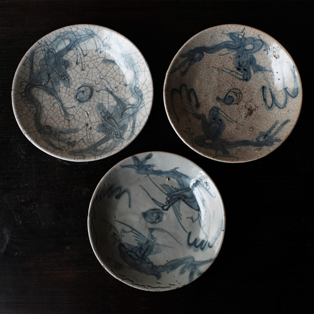 明朝 漳州窯 青花皿 五客組 | 骨董と詩学 Antique & Poetics | 蛇韻律
