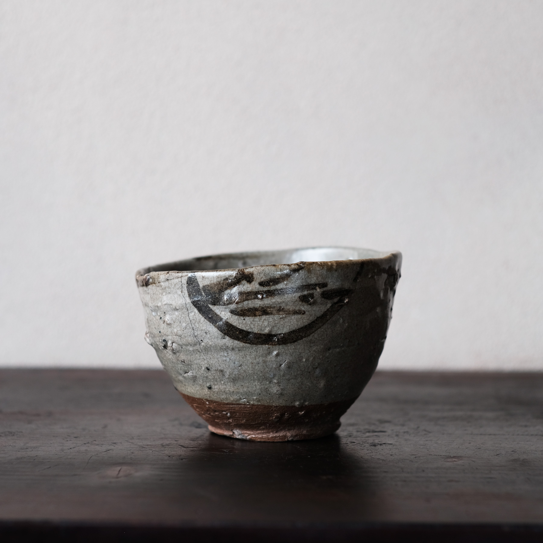 茶碗□銅胎有線七宝 藍地 七宝 朝顔 蝶紋 青 碗 ぐい呑み 古玩唐物