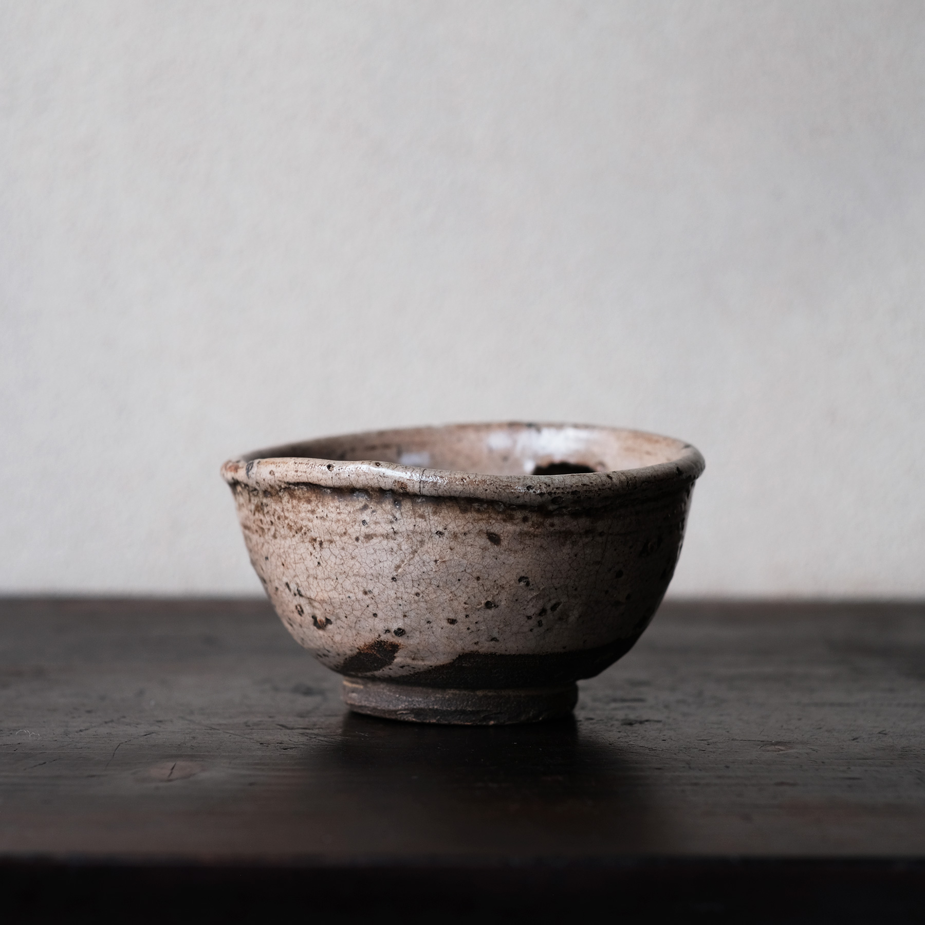 GEZ799コレクター所蔵品時代 U719. 時代茶道具 堀出 唐津茶碗 箱付属