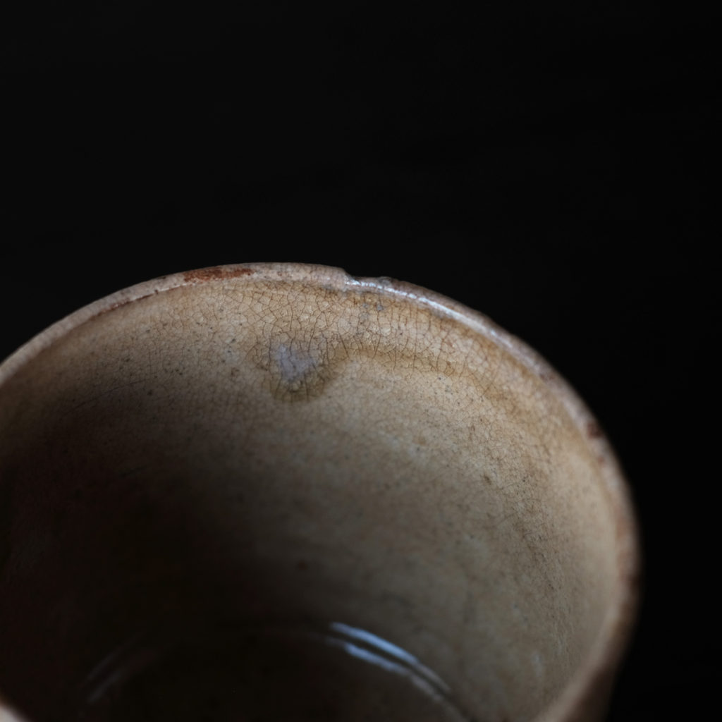 瀬戸 御深井焼 黄瀬戸写筒茶碗 | 骨董と詩学 Antique & Poetics | 蛇韻律