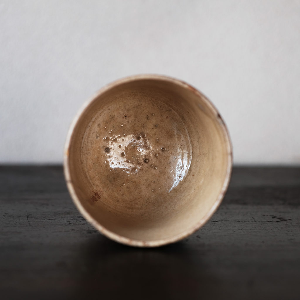 瀬戸 御深井焼 黄瀬戸写筒茶碗 | 骨董と詩学 Antique & Poetics | 蛇韻律