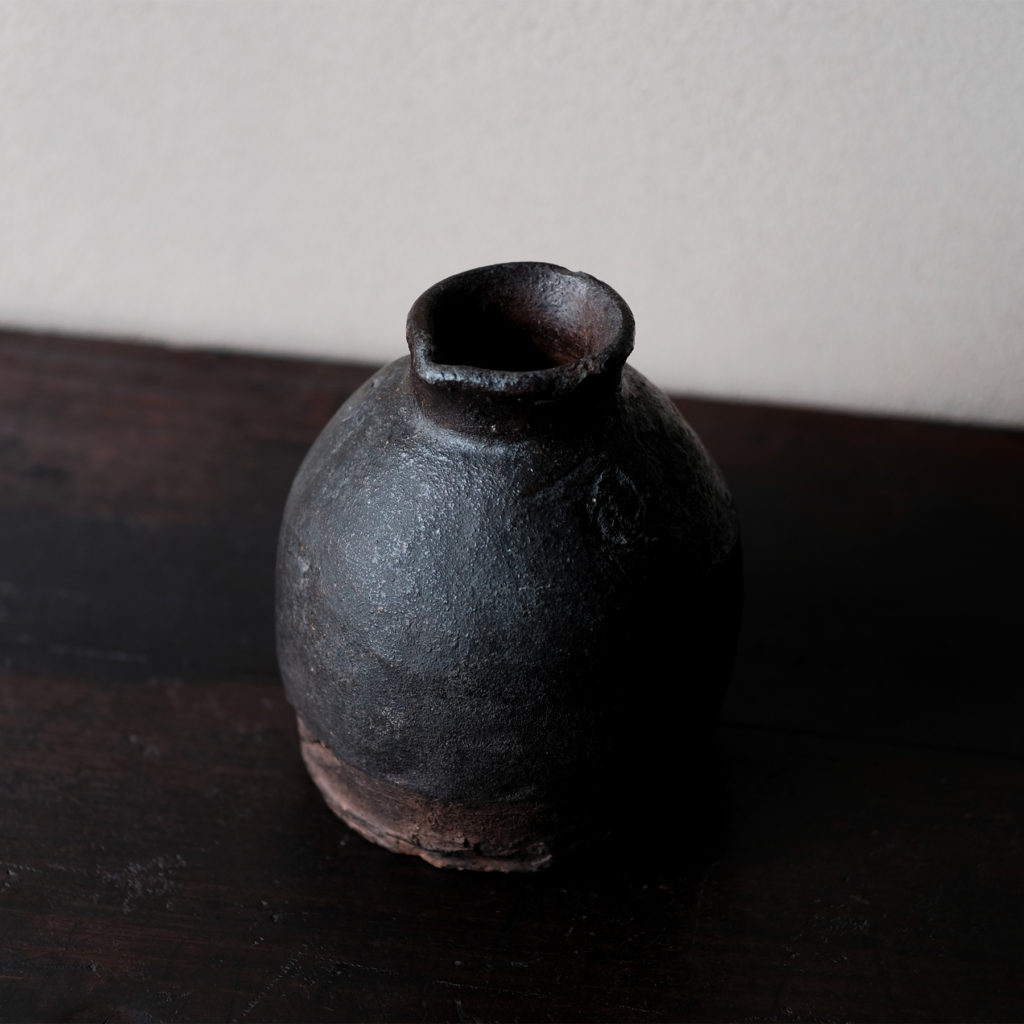 11】☆江戸時代中期 古備前焼お歯黒壺 保存箱☆ 古備前 お歯黒壺 11