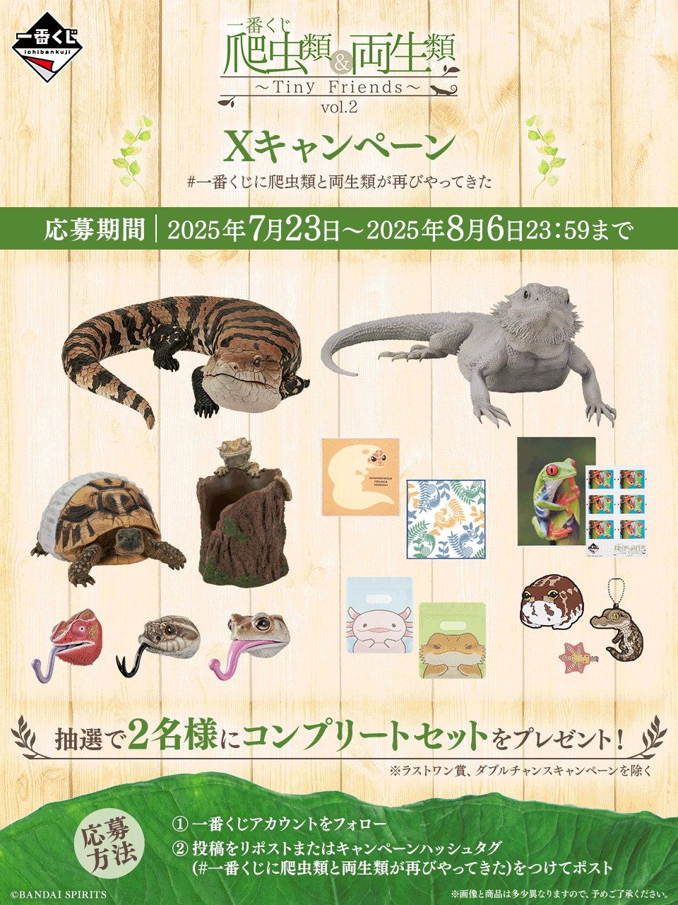 一番くじ 爬虫類＆両生類～Tiny Friends～vol.2 1ロット 一番くじ 爬虫類